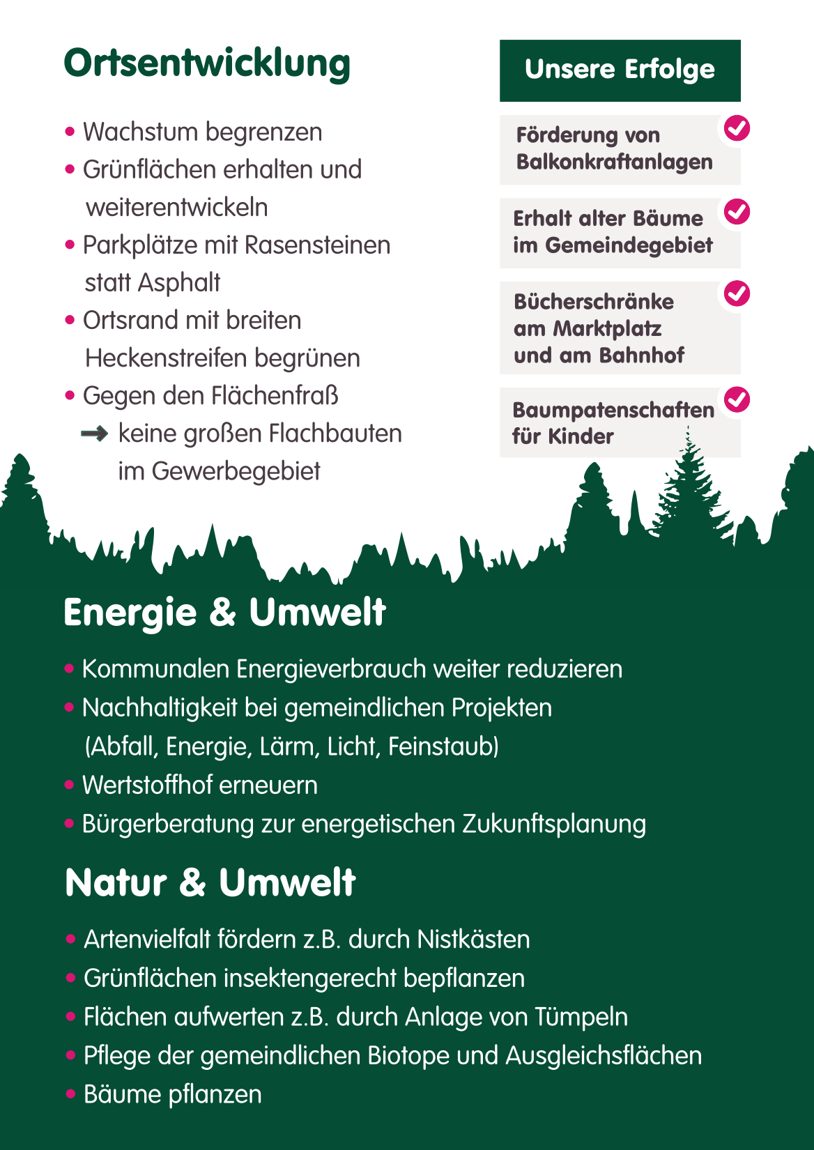 Wahlprogramm 2026 Ortsentwicklung