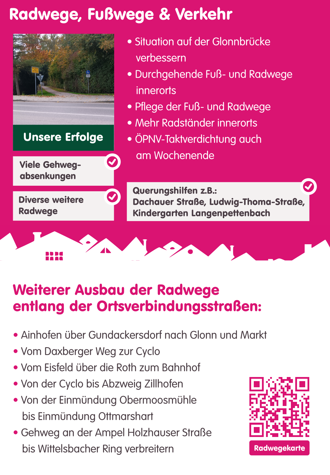 Wahlprogramm 2026 Radwege, Fu&szlig;wege und Verkehr